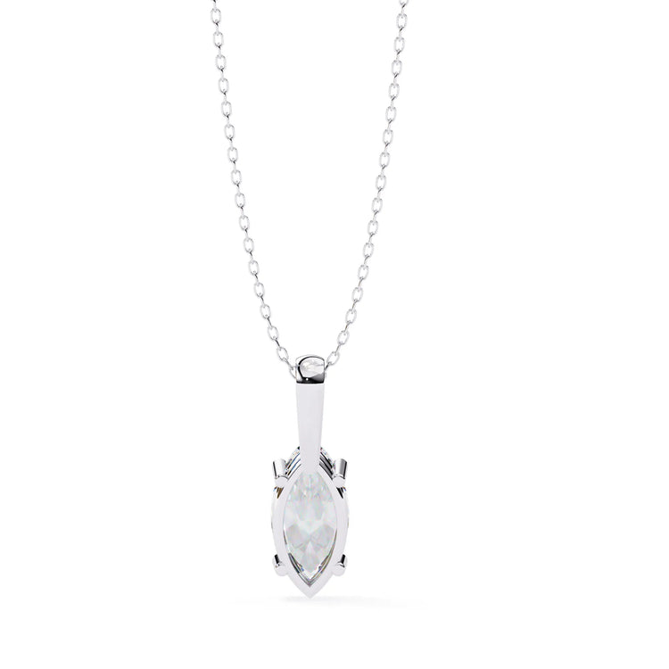 Marquise Moissanite 4 Prong Pendant