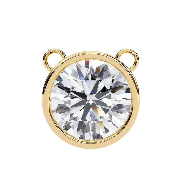 Round Moissanite Bezel Pendant