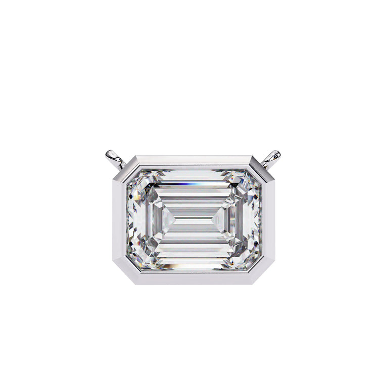 Emerald Glow Bezel Lab Diamond Pendant