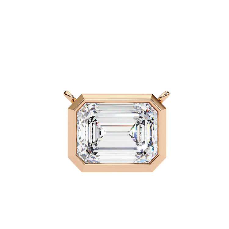 Emerald Glow Bezel Lab Diamond Pendant