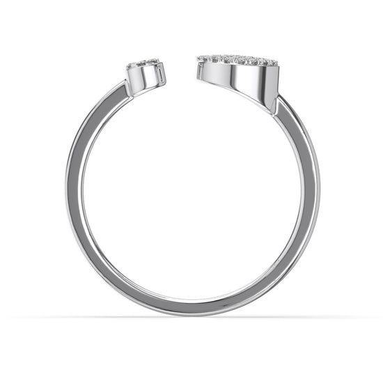 Open Pave Circles Moissanite Ring