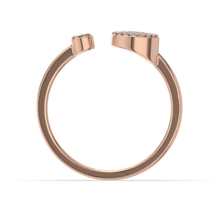 Open Pave Circles Moissanite Ring
