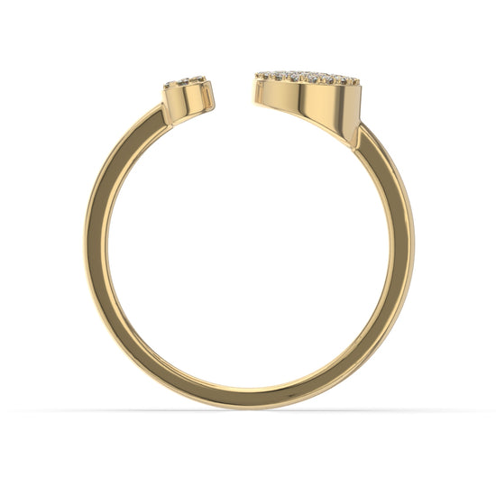 Open Pave Circles Moissanite Ring