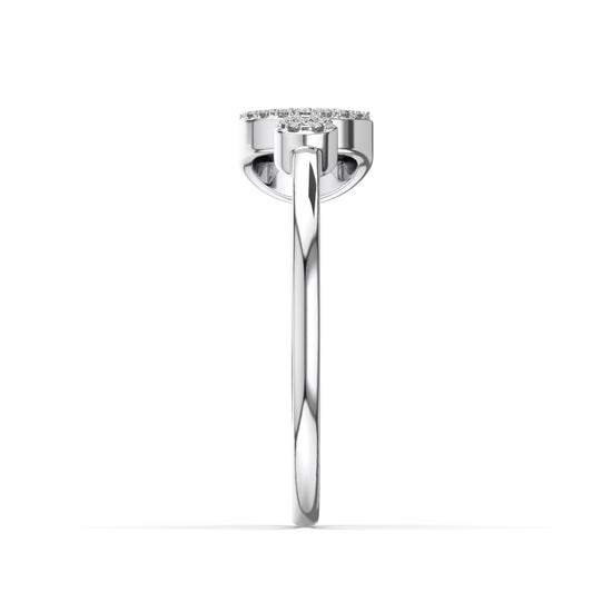 Open Pave Circles Moissanite Ring