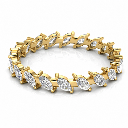 Marquise Cut Eternity Lab Diamond Wedding Ring