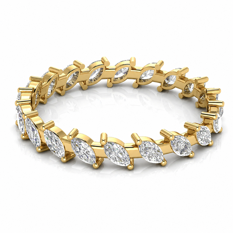Marquise Cut Eternity Lab Diamond Wedding Ring