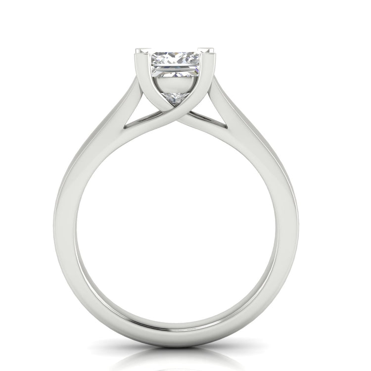 Crossover Princess Cut Moissanite Engagement Ring