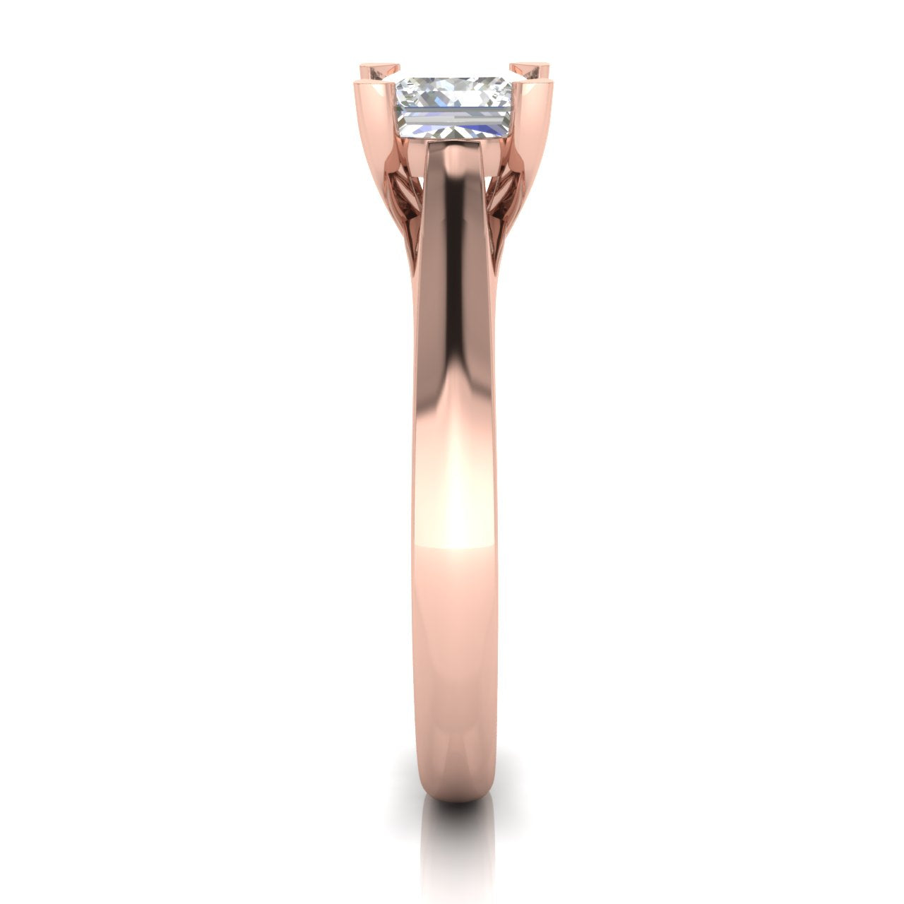 Crossover Princess Cut Moissanite Engagement Ring