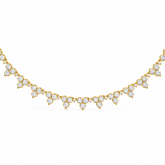 Petal Drop Sparkle Lab Diamond Necklace