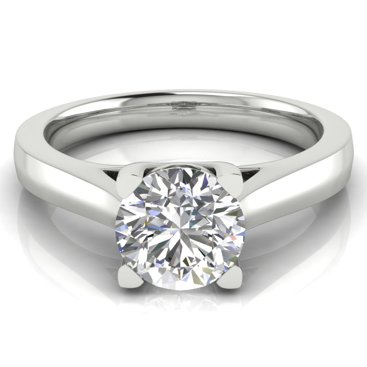 Crossover Round Cut Engagement Ring | Moissanite | Lab Grown Diamond