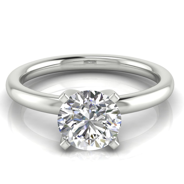 Classic Round Cut Lab Diamond Engagement Ring