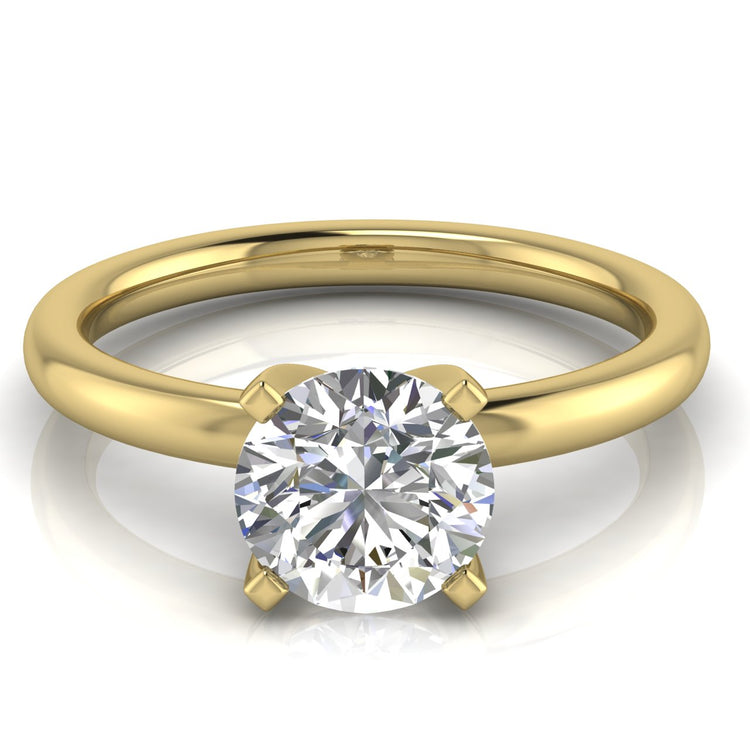 Classic Round Cut Lab Diamond Engagement Ring