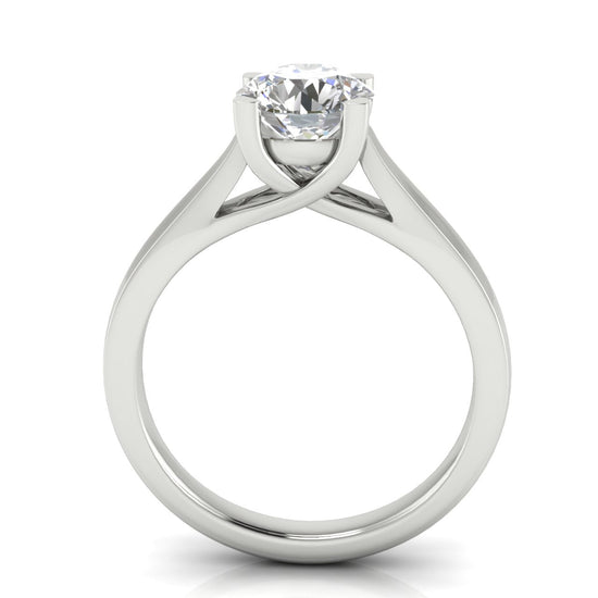 Crossover Round Cut Lab Diamond Engagement Ring