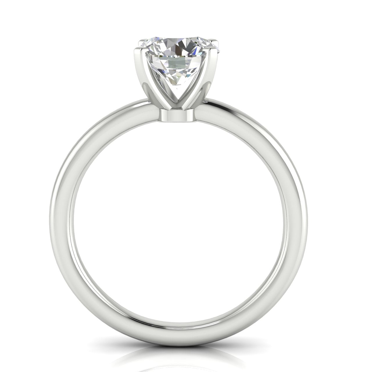 Classic Round Cut Lab Diamond Engagement Ring