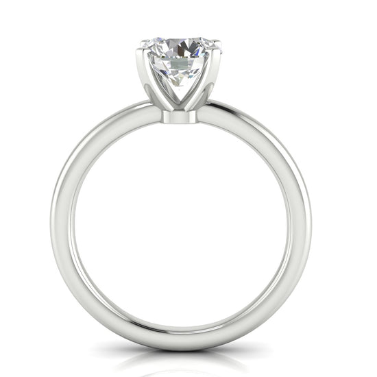 Classic Round Cut Lab Diamond Engagement Ring