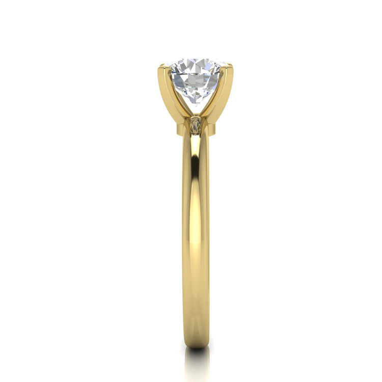 Classic Round Cut Lab Diamond Engagement Ring