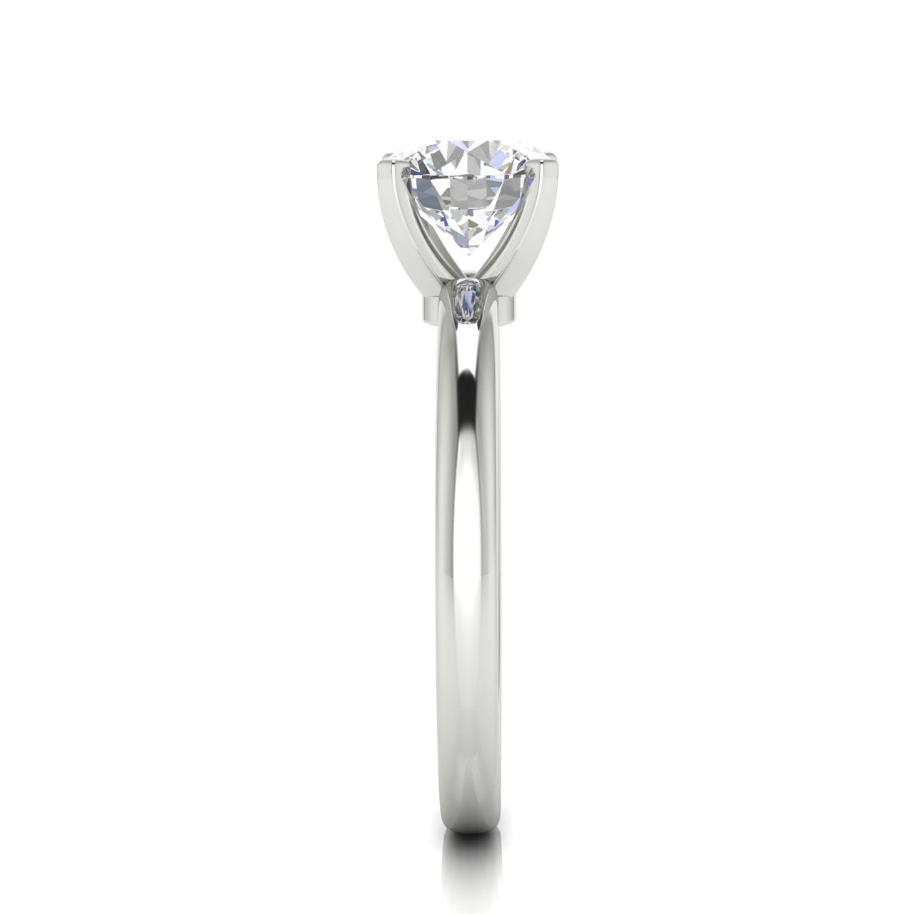 Classic Round Cut Lab Diamond Engagement Ring