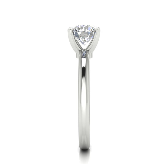 Classic Round Cut Lab Diamond Engagement Ring