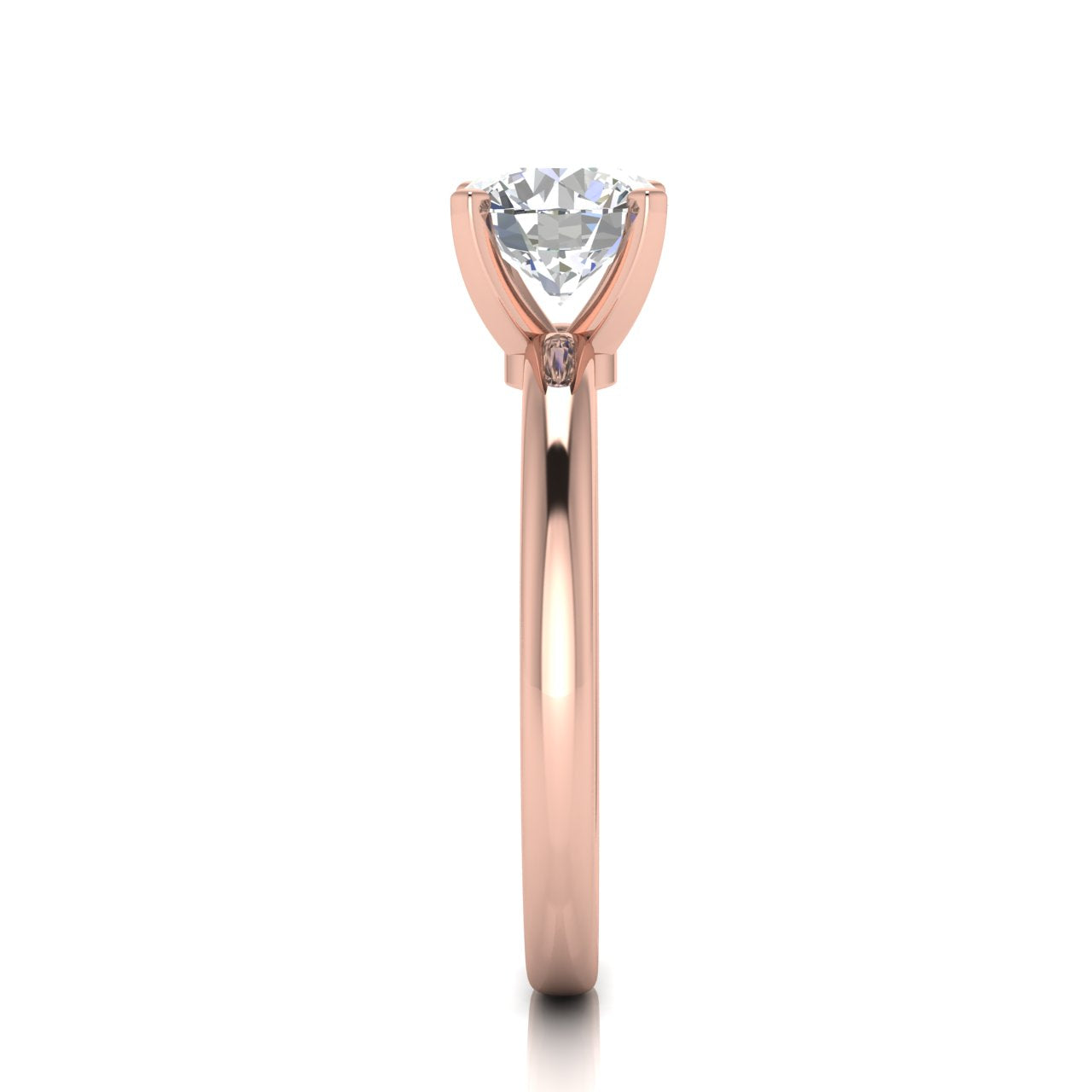 Classic Round Cut Lab Diamond Engagement Ring