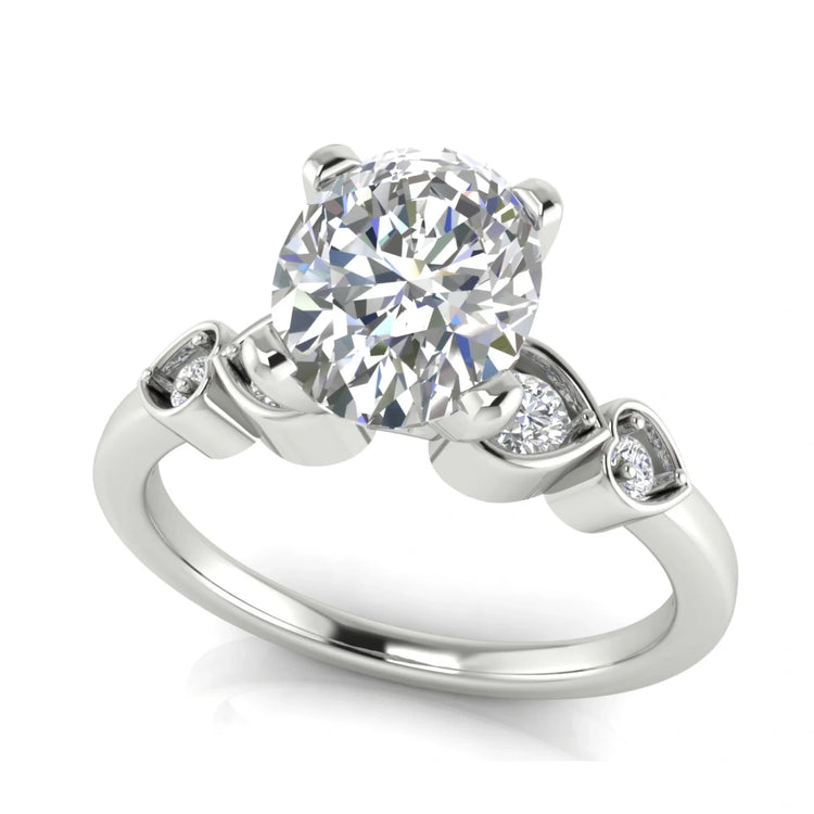 Romance Oval Lab Diamond Engagement Ring