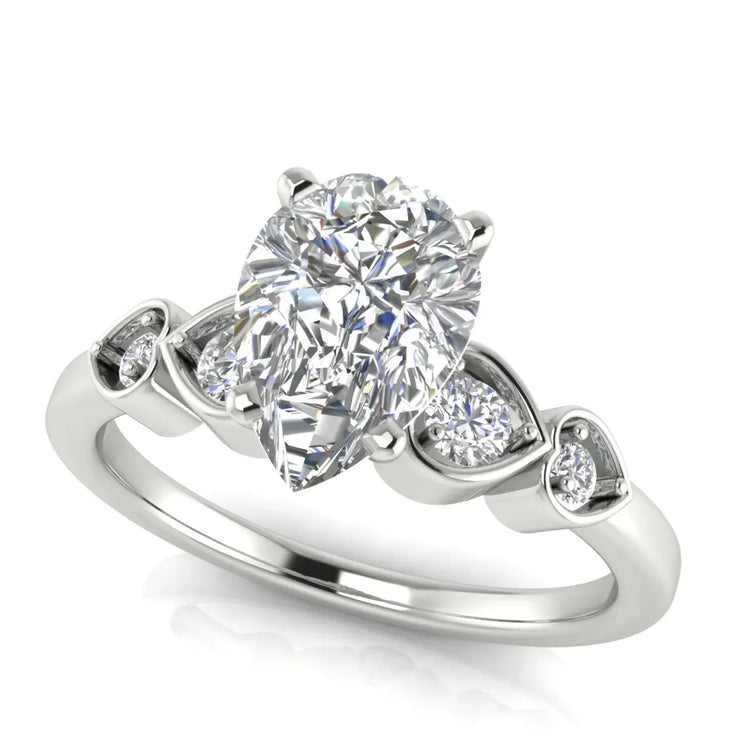 Romance Pear Shaped Lab Diamond Engagement Ring