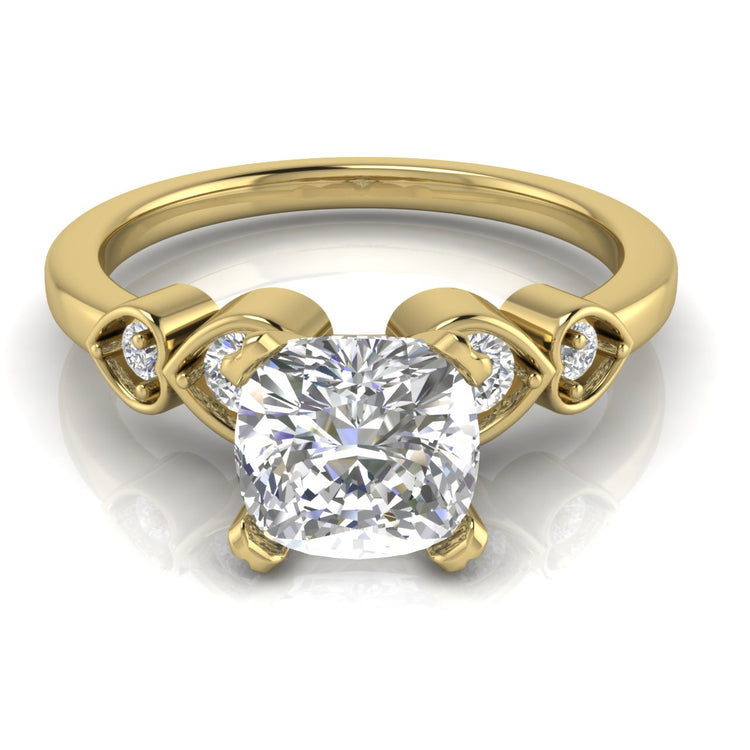 Romance Cushion Cut Lab Diamond Engagement Ring