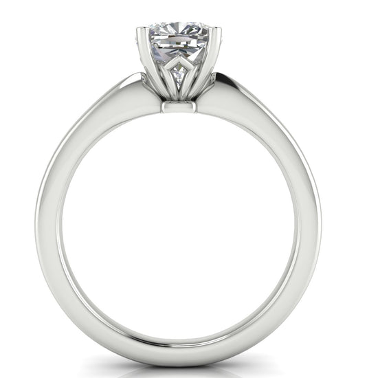Modern Cushion Cut Moissanite Engagement Ring
