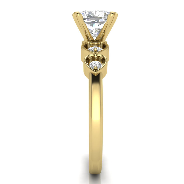 Romance Cushion Cut Lab Diamond Engagement Ring