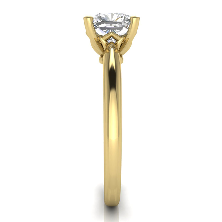 Modern Cushion Cut Moissanite Engagement Ring