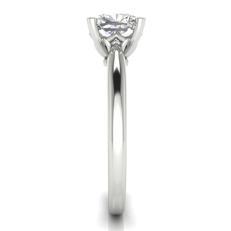 Modern Cushion Cut Moissanite Engagement Ring