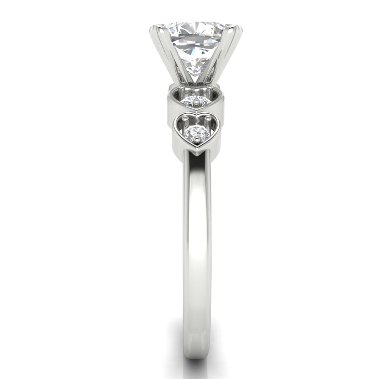 Romance Cushion Cut Lab Diamond Engagement Ring