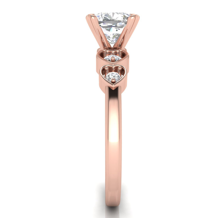 Romance Cushion Cut Lab Diamond Engagement Ring