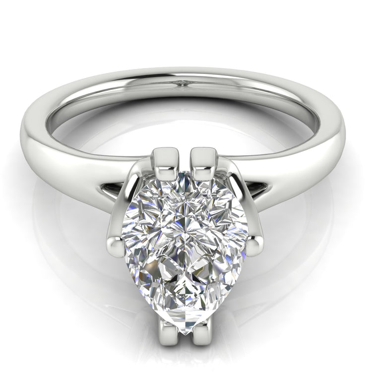 Suspended Pear Shaped  Engagement Ring | Moissanite | Lab Grown Diamond