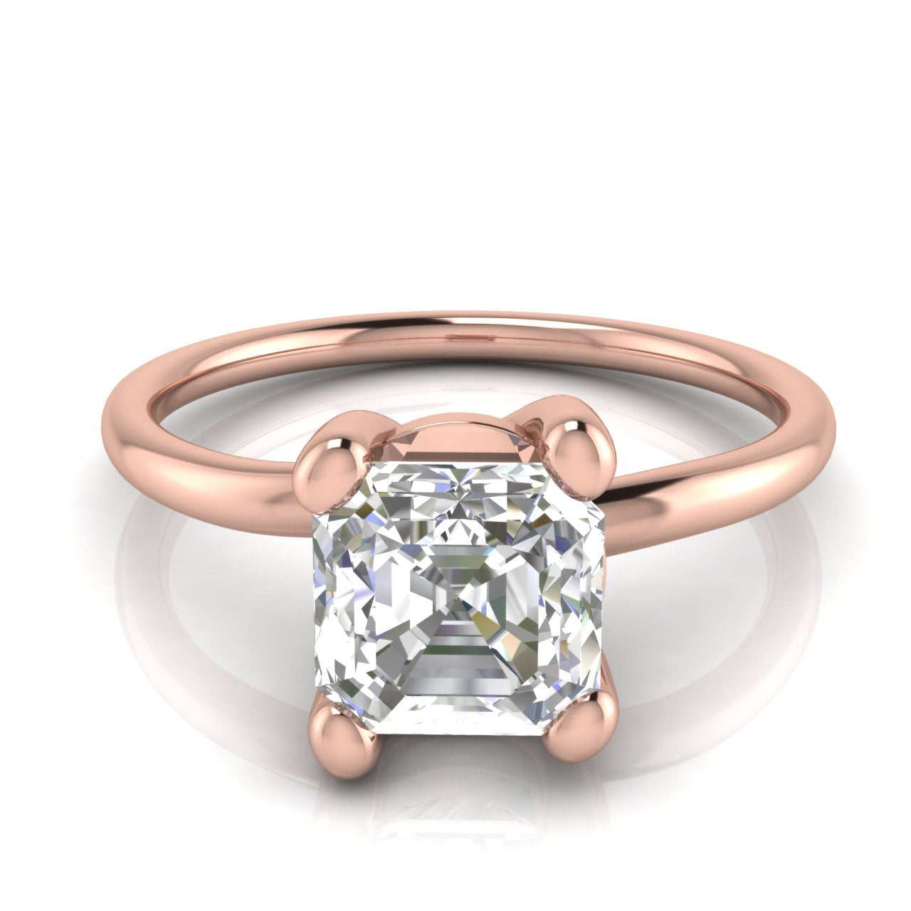 Classic Crossover Emerald Cut Moissanite Engagement Ring