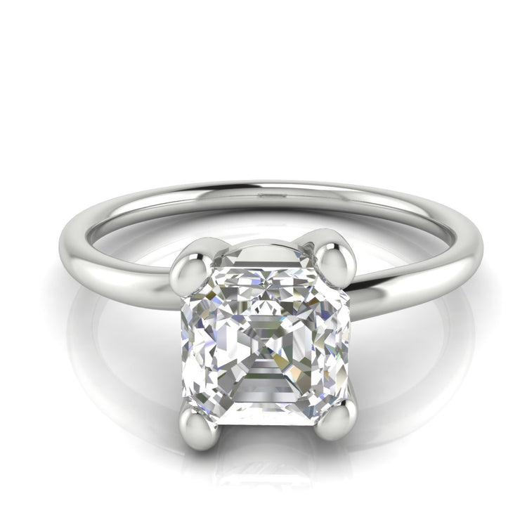 Classic Crossover Emerald Cut  Engagement Ring | Moissanite | Lab Grown Diamond