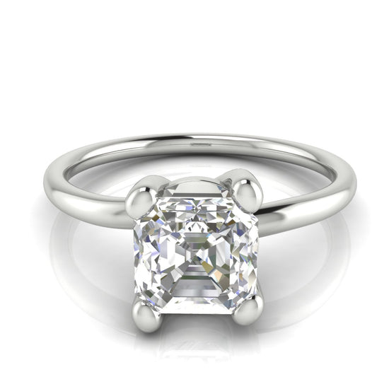 Classic Crossover Emerald Cut Lab Diamond Engagement Ring