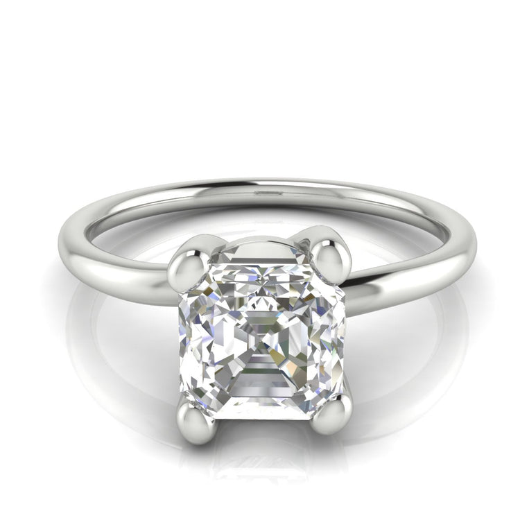 Classic Crossover Emerald Cut Lab Diamond Engagement Ring