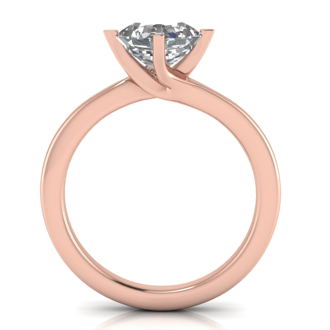 Bypass Emerald Cut Lab Diamond Engagement Ring