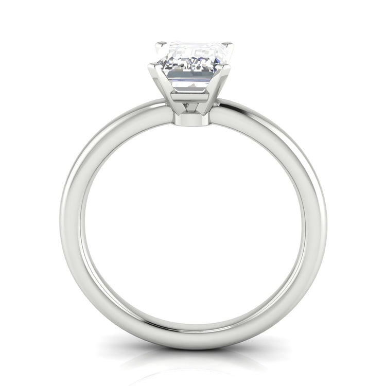 Classic Emerald Cut Moissanite Engagement Ring
