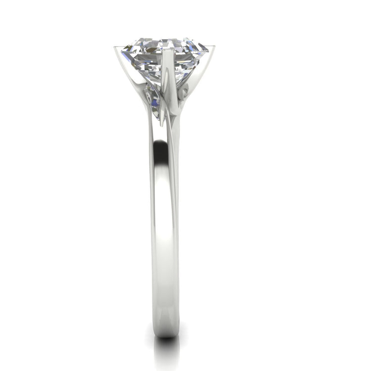 Bypass Emerald Cut Lab Diamond Engagement Ring