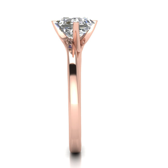 Bypass Emerald Cut Lab Diamond Engagement Ring