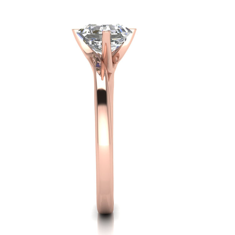 Bypass Emerald Cut Lab Diamond Engagement Ring