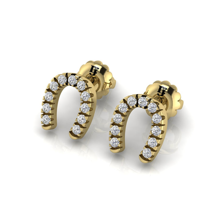 Horseshoe Lab Diamond Earring