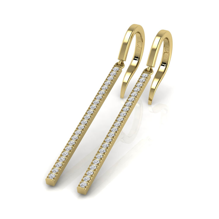 Straight Bar Lab Diamond Earring