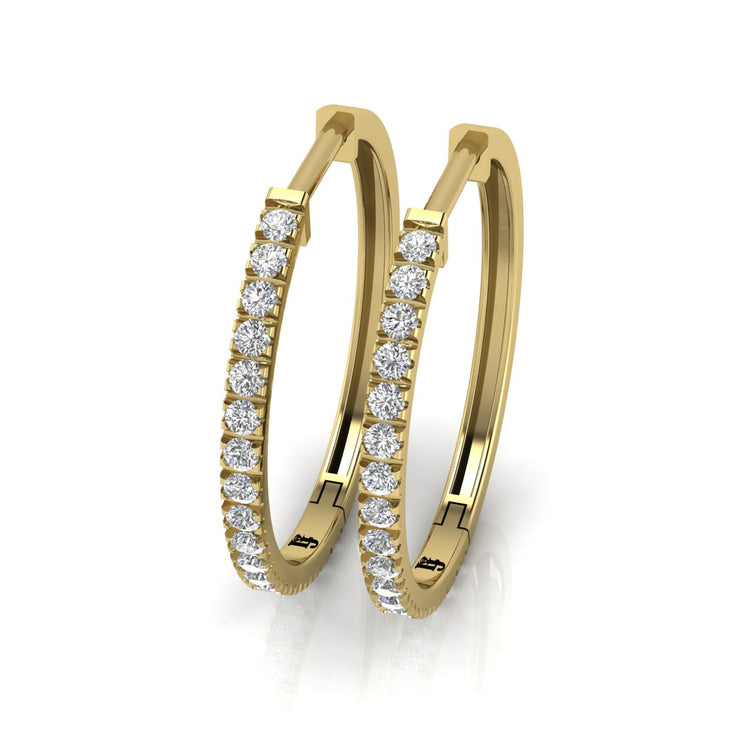 Pave Hoop Lab Diamond Earring