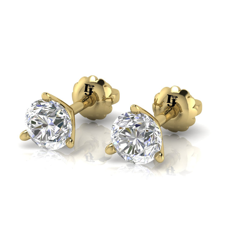 Round Stud Moissanite Earrings