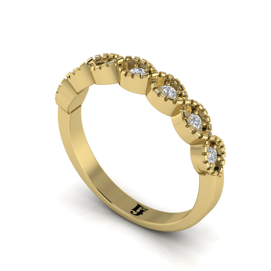 Elegant Prong Set Eternity Moissanite Wedding Ring