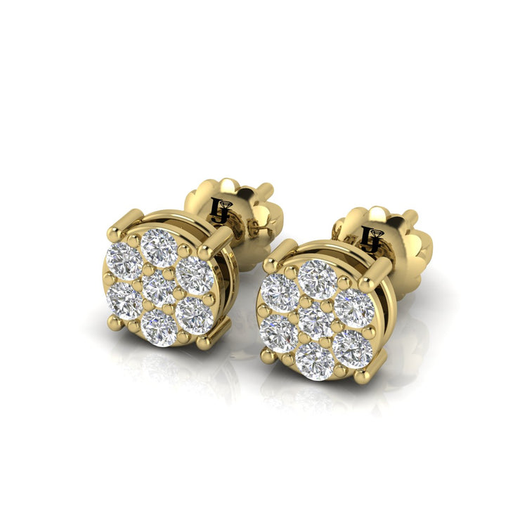 Flower Cluster Moissanite Earring