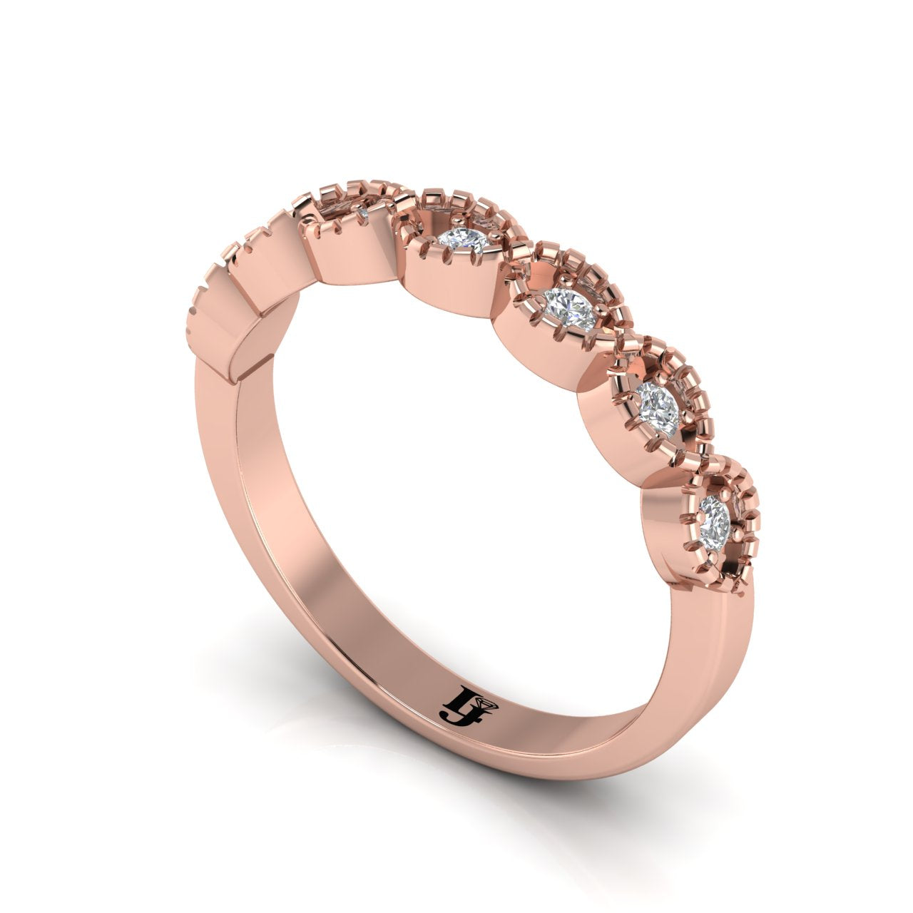 Elegant Prong Set Eternity Moissanite Wedding Ring