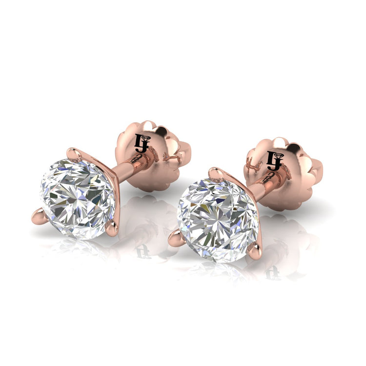 Round Stud Moissanite Earrings